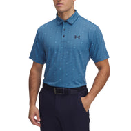 Under Armour Playoff 3.0 Printed Polo Golf Shirt - Blue