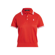RLX Ralph Lauren Women's Tour Pique Golf Shirt - Poppy Bright/Keramik Putih