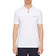 BOSS Philix Slim Fit Golf Polo Shirt - White