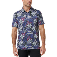 Kaos Polo Golf Open Bay Kelas Bulu Travis Mathew - Hitam