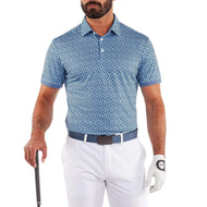Galvin Green Manuel Golf Shirt - Moonlight Blue/White