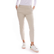 Celana Golf Pergelangan Kaki Wanita Golftini - Khaki/Putih