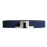 J.Lindeberg  Bridger Nubuck Leather Belt - JL Navy