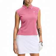 Kemeja Polo Golf Tanpa Lengan Lei Wanita J.Lindeberg - Flamingo Plume