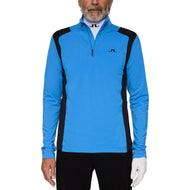J.Lindeberg Lukas Quarter Zip Golf Mid -Layer - Sonic Blue
