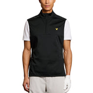 Lyle & Scott Half Zip Windjammer Golf Midlayer -Jet Black