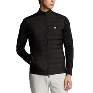 Lyle & Scott 하이브리드 퀼팅 풀집 골프 재킷 - 제트 블랙