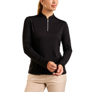 Nivo Dam Leda Långärmad Mock Neck Golf Shirt - Svart