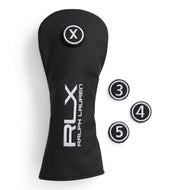 RLX 랄프 로렌 자수 페어웨이 헤드 커버 - 블랙