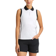 Rohnisch Women's Ultra Viola UV Uv Sleeveless Golf Polo Shirt - Putih