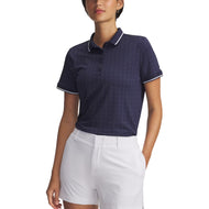 Under Armour Dam Drive Jacquard Golf Polo Shirt - Midnight Marin/Vit