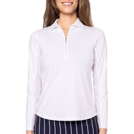 Golftini Women's Cool Girl Long Sleeve Golf Polo Shirt - White