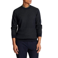 Lyle And Scott Golf Grid Crew Neck Jumper - Dark Navy