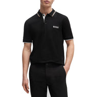 BOSS Paddy Pro Golf Polo Shirt - Black/Orange