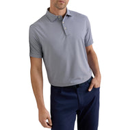 Peter Millar Solid Performance Long Sleeve Jersey Golf Polo Shirt - Marinblå