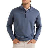 Peter Millar Perth Mélange Performance Quarter-Zip - Marinblå