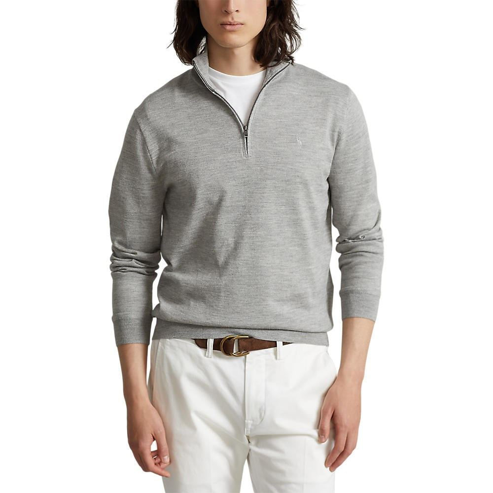 Quarter Zip Sweater Ralph Lauren Grey Pullover Polo Ralph Lauren