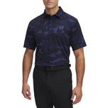 Under Armor Playoff 3.0 Cetak Kemeja Golf Polo - Angkatan Laut Midnight/Downpour Grey