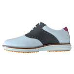 Cole Haan dam Øriginal Grand Saddle golfskor – elfenben/djup oliv/vit/rosa