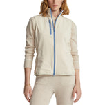 RLX Ralph Lauren Lauren Tech Terry Full Zip Golf Vest - Sand Heather/Hatteras Blue