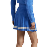 RLX RALPH LAUREN 여자 니트 주름 골프 스코트 - 여름 블루/화이트