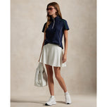 RLX Ralph Lauren Wanita Mock Neck 1/4 Zip Golf Shirt - Navy Multi