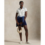 RLX RALPH LAUREN 여자 투어 피크 폴로 셔츠 - 화이트/네이비/블루