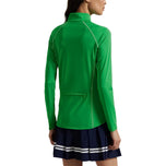 RLX Ralph Lauren Wanita Jersey UV Quarter Zip Golf Pullover - Tiller Green