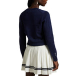 RLX Ralph Lauren Cotton Blend V -Neck Golf Jumper - Angkatan Laut Refined