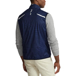 rlx ralph lauren stratus 격자 무늬 풀 지퍼 조끼 - 프랑스 해군 글렌 격자 무늬