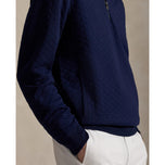 RLX Ralph Lauren Classic Fit Quilted Double -Skick Golf Pullover - Raffinerad marin
