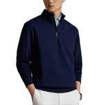 RLX Ralph Lauren Classic Fit Quilted Double -Skick Golf Pullover - Raffinerad marin