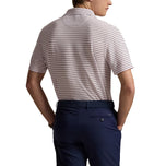 RLX Ralph Lauren Stripe Tour Pique Golf Polo Shirt - Garden Pink Multi