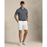 RLX RALPH LAUREN PRINTED CREITS Lightweight Airflow Golf Polo Shirt - Micro Toss Floral Refined Navy