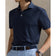 RLX RALPH LAUREN PRINTED CREITS Lightweight Airflow Golf Polo Shirt - Multi Deco Toss Navy Refined