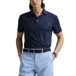 RLX RALPH LAUREN PRINTED CREITS Lightweight Airflow Golf Polo Shirt - Multi Deco Toss Navy Refined