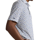 RLX Ralph Lauren Kaos Polo Golf Ringan Bermotif Airflow - Chin Chin Rlx Putih Navy