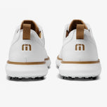 Travis Mathew The Modern Tour Spiked Golf Shoes - Classic White/Tan