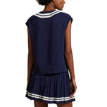 Rompi sweter leher wanita ralph ralph lauren lauren v