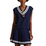 Rompi sweter leher wanita ralph ralph lauren lauren v