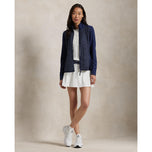 RLX RALPH LAUREN女子凉爽羊毛混合性能全拉链夹克 - 精制海军圆点