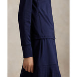 RLX Ralph Lauren Wanita Zip Interlock Pullover - Tentera Laut Diharapkan