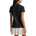 RLX RALPH LAUREN 여성의 인쇄 경량 공기 흐름 골프 셔츠 -Polo Black Polka Dot
