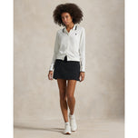 RLX Ralph Lauren Wanita Cotton Blend Knit Cardigan - Splash Putih/Polo Hitam