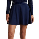 RLX Ralph Lauren Wanita Aktif Kabel Knit A -Line Golf - Tentera Laut/Seramik White Multi