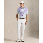 RLX RALPH LAUREN Tryckt Lightweight Airflow Golf Polo Shirt - Office Blue Square Key