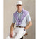 RLX RALPH LAUREN Tryckt Lightweight Airflow Golf Polo Shirt - Office Blue Square Key