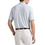 RLX RALPH LAUREN Tryckt Lightweight Airflow Golf Polo Shirt - Office Blue Square Key