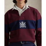 RLX Ralph Lauren Classic Fit Double -Stick Tech Collar Pullover - Rich Ruby/Refined Navy