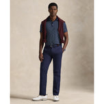 RLX RALPH LAUREN 인쇄 가벼운 공기 흐름 골프 폴로 셔츠 - 정제 된 네이비 주사위 게임